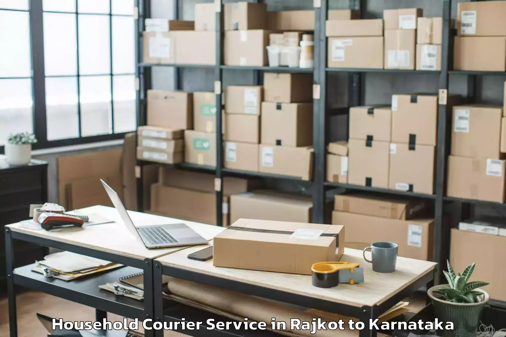 Hassle-Free Rajkot to Krishnarajpete Household Courier